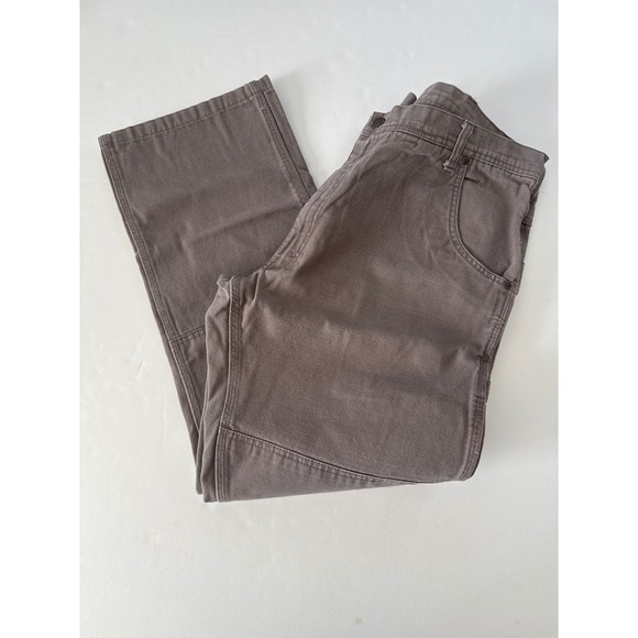 Key Worker Pants Mens Brown Canvas Carpenter Style 38x32 - Picture 1 of 5